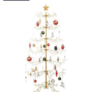 Gold Holiday Ornament Tree